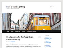 Tablet Screenshot of freegenealogyhelp.com